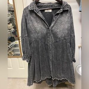 Free people black denim dress
